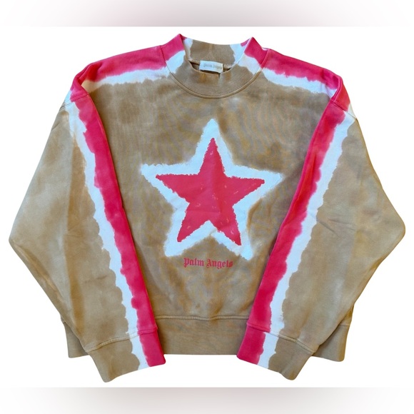NWOT Girls Palm Angels Star Tie Dye Crewneck - Picture 6 of 16
